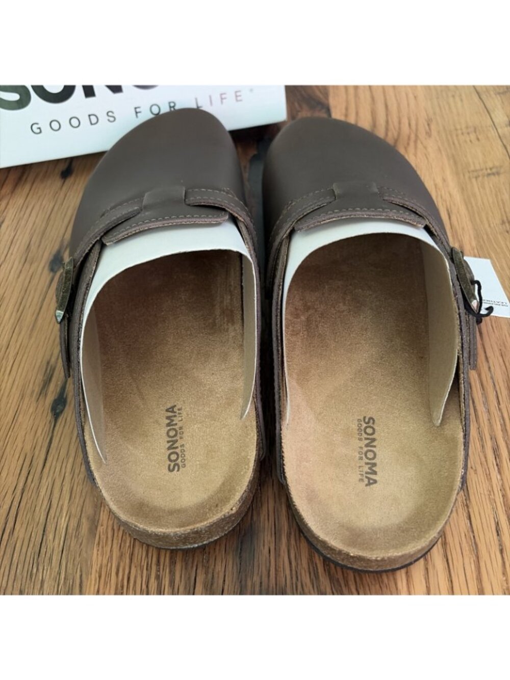 Sonoma New Brown Waterford Leather Slip On Clogs 9 - Picture 4 of 9